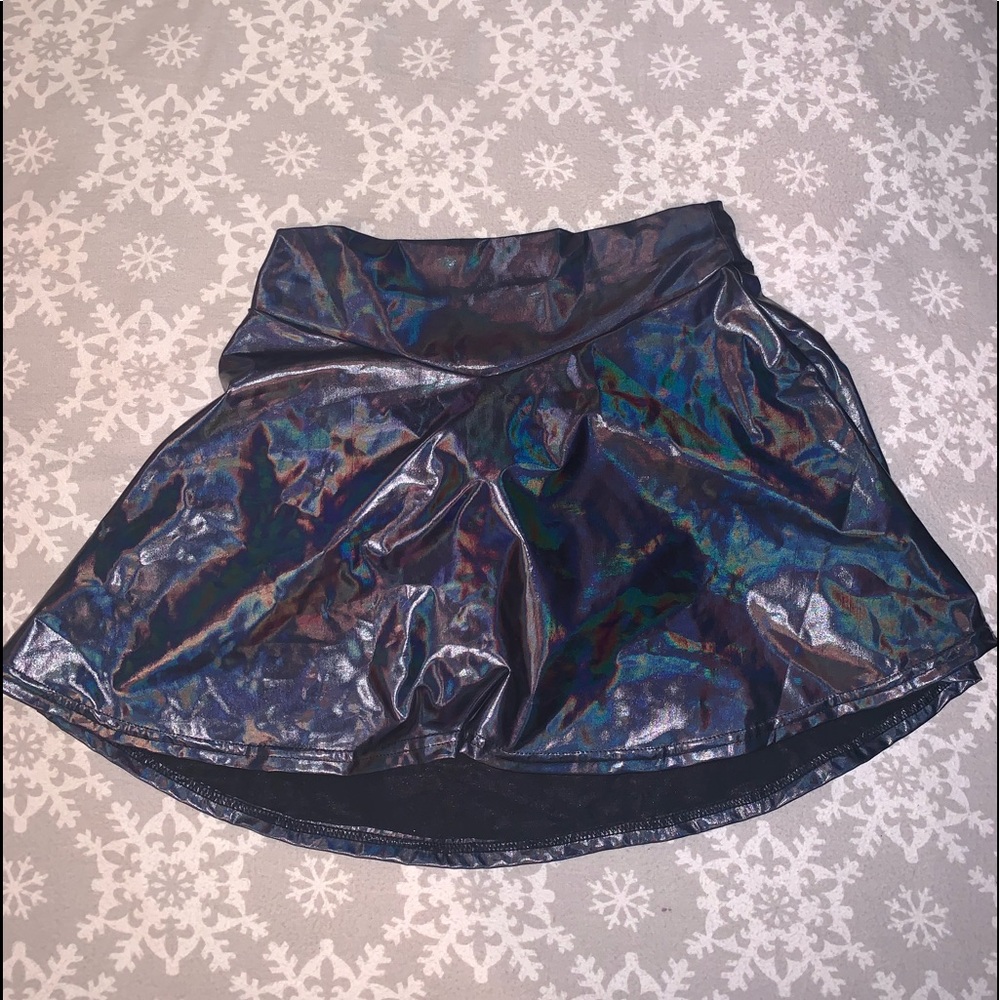 Dolls Kill Holographic rave skirt